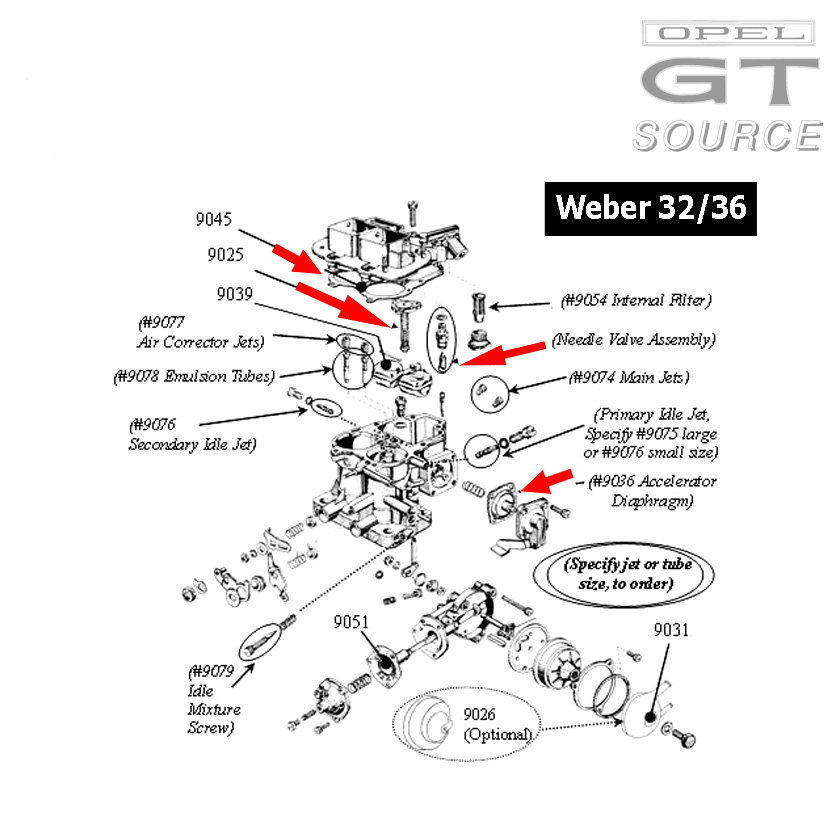 9020a_opel_weber_dgv_carb_rebuild_kit_with_power_pump_diagram02