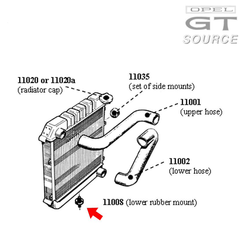 11008_opel_radiator_lower_mount_diagram01