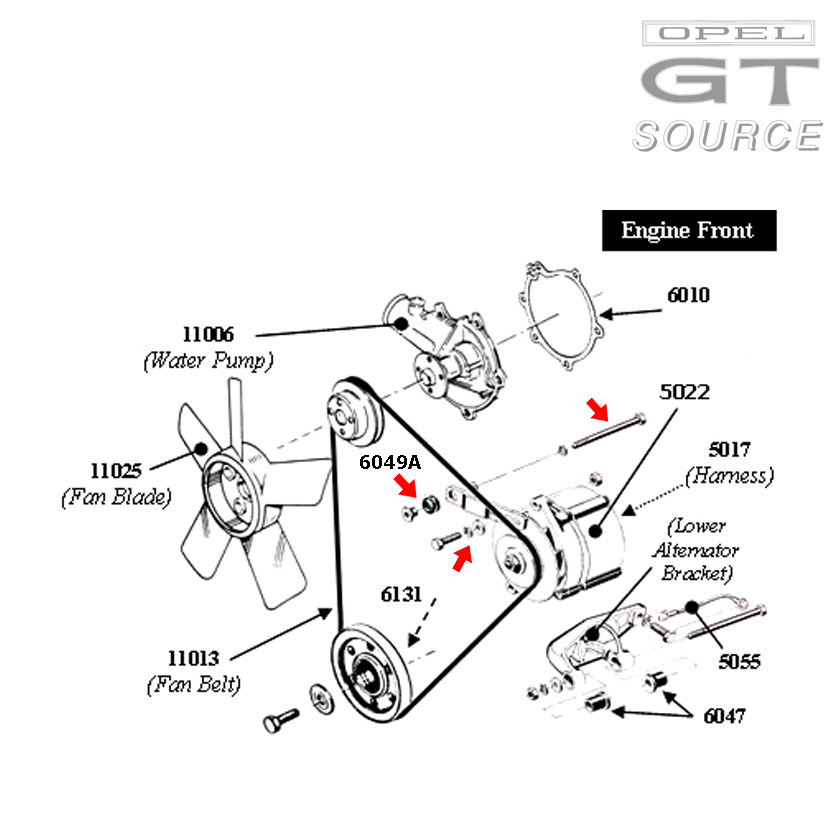 6049a_opel_alternator_adjustable_bracket_set_diagram01